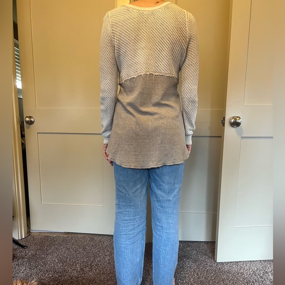 Free people high low cream sweater - Picture 3 of 4